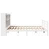 Bookcase Bed without Mattress - White Solid Pine 200x200 cm