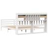 Bookcase Bed without Mattress - White Solid Pine 200x200 cm