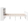 Bookcase Bed without Mattress White 160x200 cm Solid Wood Pine