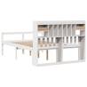 Bookcase Bed without Mattress White 160x200 cm Solid Wood Pine