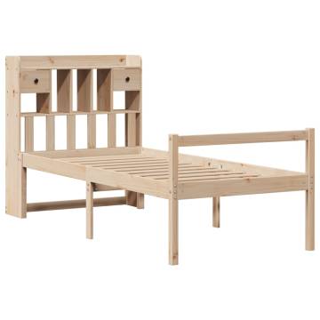 Bookcase Bed 90x190 cm Single Solid Pine - Hipomarket