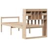 Bookcase Bed 90x190 cm Single Solid Pine - Hipomarket