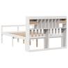 Bookcase Bed without Mattress White 140x190 cm Solid Wood Pine