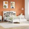  Bookcase Bed without Mattress White 140x200 cm Solid Wood Pine Colour white Size 140 x 200 cm 