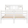 Bookcase Bed without Mattress - White 140x200 cm Pine