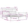 Bookcase Bed without Mattress - White Solid Pine 180x200 cm