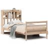 Bookcase Bed without Mattress - Single Solid Wood Pine 90x190