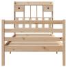 Bookcase Bed without Mattress - Single Solid Wood Pine 90x190