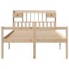 Bookcase Bed King Size 150x200 cm - Solid Wood Pine Frame