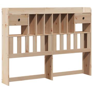 Bookcase Bed King Size 150x200 cm - Solid Wood Pine Frame