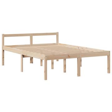 Bookcase Bed King Size 150x200 cm - Solid Wood Pine Frame