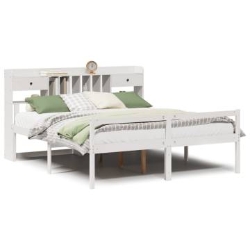 Bookcase Bed without Mattress White 180x200 cm - Hipomarket