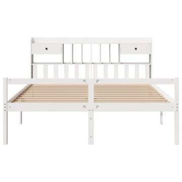 Bookcase Bed without Mattress White 180x200 cm - Hipomarket