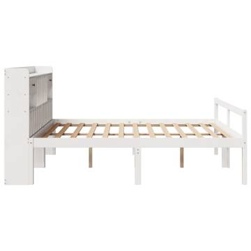 Bookcase Bed without Mattress White 180x200 cm - Hipomarket