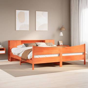 Super King Bed Frame in Wax Brown - Solid Pine 180x200 cm