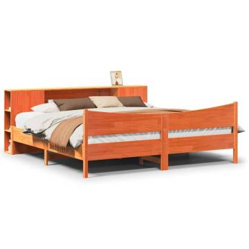 Super King Bed Frame in Wax Brown - Solid Pine 180x200 cm