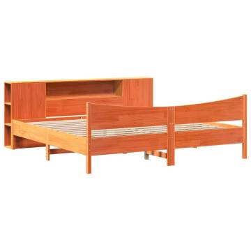 Super King Bed Frame in Wax Brown - Solid Pine 180x200 cm