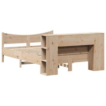 Solid Pine Bed Frame 140x200 cm - Stylish & Functional