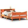 Stylish Wax Brown Bed Frame in Solid Pine - 140x200 cm