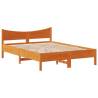 Stylish Wax Brown Bed Frame in Solid Pine - 140x200 cm