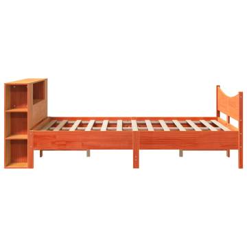 Stylish Wax Brown Bed Frame in Solid Pine - 140x200 cm