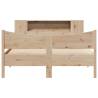 Double Solid Wood Pine Bed Frame 135x190 cm - Stylish & Space-Saving