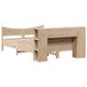 Double Solid Wood Pine Bed Frame 135x190 cm - Stylish & Space-Saving