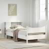  Bed Frame without Mattress White 100x200 cm Solid Wood Pine Colour white Size 100 x 200 cm 