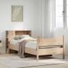  Bed Frame without Mattress 90x200 cm Solid Wood Pine Colour natural Size 90 x 200 cm 