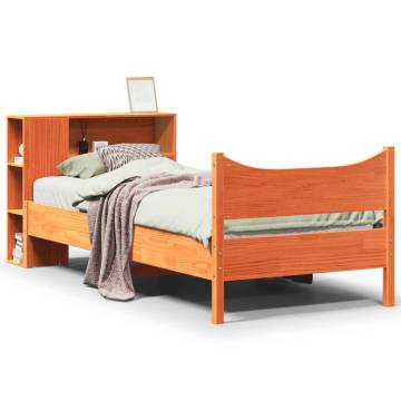 Solid Wood Pine Bed Frame - Wax Brown 90x190 cm | Hipo Market