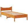 Solid Wood Pine Bed Frame - Wax Brown 90x190 cm | Hipo Market