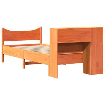 Solid Wood Pine Bed Frame - Wax Brown 90x190 cm | Hipo Market