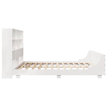 Solid Wood Pine Bed Frame without Mattress - White 200x200 cm