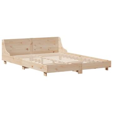 Solid Wood King Size Bed Frame 150x200 cm - Hipomarket