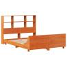 Solid Wood Pine Bed Frame - Wax Brown 140x190 cm | HipoMarket