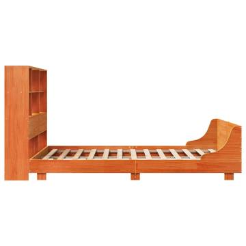 Solid Wood Pine Bed Frame - Wax Brown 140x190 cm | HipoMarket