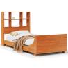 Solid Wood Pine Bed Frame - Wax Brown 75x190 cm - Small Single