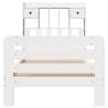 Bookcase Bed without Mattress White 90x200 cm Solid Wood Pine