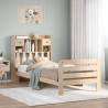  Bookcase Bed without Mattress 100x200 cm Solid Wood Pine Colour natural Size 100 x 200 cm 