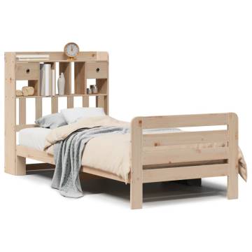 Bookcase Bed without Mattress 90x190cm Solid Pine - HipoMarket