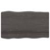 Solid Wood Live Edge Table Top - Dark Brown - 100x60 cm