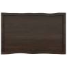 Solid Wood Live Edge Table Top - Dark Brown - 100x60 cm