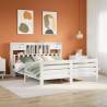  Bookcase Bed without Mattress White 200x200 cm Solid Wood Pine Colour white Size 200 x 200 cm 