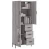 Highboard Grey Sonoma - Elegant Engineered Wood Storage