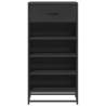 Elegant Shoe Rack - Black Engineered Wood | Hipomarket