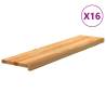  Stair Treads 16 pcs Light Brown 110x30x2 cm Solid Wood Oak Colour light brown Size 110 x 30 x 2 cm Quantity in Package 16 