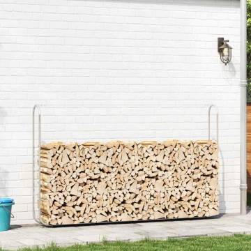 Durable Galvanised Steel Firewood Rack - 250x25x150 cm