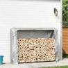 Durable Firewood Rack with Rain Cover - Galvanised Steel 200x25x150 cm