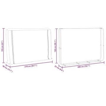 Durable Firewood Rack with Rain Cover - Galvanised Steel 200x25x150 cm