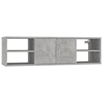 Stylish Wall Shelf in Concrete Grey - 102x30x29 cm